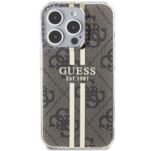 GUESS tok iPhone 15 Pro Max GUHCP15XH4PSEGW (4G arany Stripe) barna