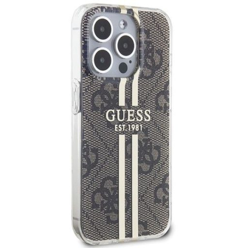 GUESS tok iPhone 15 Pro Max GUHCP15XH4PSEGW (4G arany Stripe) barna