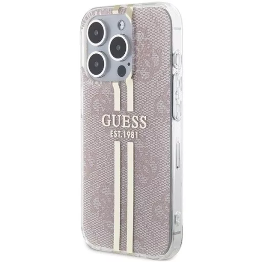 GUESS tok iPhone 14 Pro Max GUHCP14XH4PSEGP (4G arany Stripe) rózsaszín