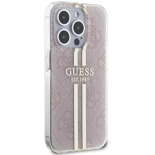 GUESS tok iPhone 14 Pro Max GUHCP14XH4PSEGP (4G arany Stripe) rózsaszín