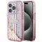 GUESS tok iPhone 15 Pro GUHCP15LLFCSEGP (Liquid Glitter arany Stripes) rózsaszín