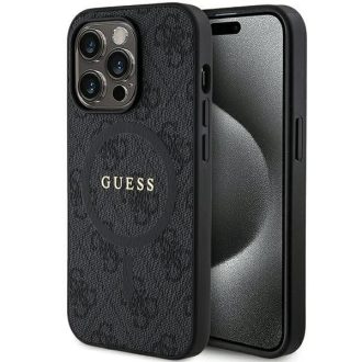   GUESS tok iPhone 14 Pro Max Magsafe kompatibilis GUHMP14XG4GFRK (4G Ring classic logo) Fekete