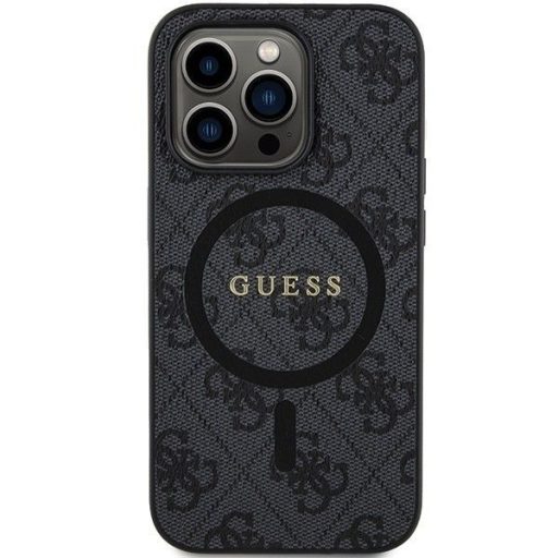 GUESS GUHMP15LG4GFRK MagSafe kompatibilis tok iPhone 15 Pro fekete