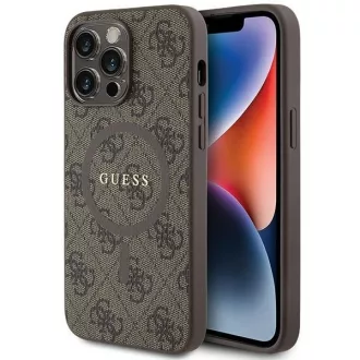   GUESS tok iPhone 13 Pro Magsafe kompatibilis GUHMP13LG4GFRW (4G Ring classic logo) barna