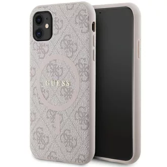   GUESS tok iPhone 11 Magsafe kompatibilis GUHMN61G4GFRP (4G Ring classic logo) rózsaszín