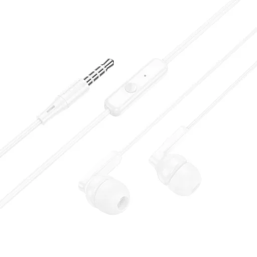 Hoco vezetékes fülhallgató 3,5 mm jack M121 fehér