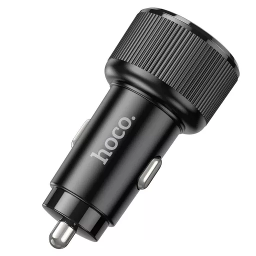 Hoco autós töltő 2×USB-C QC PD 50W NZ14B fekete