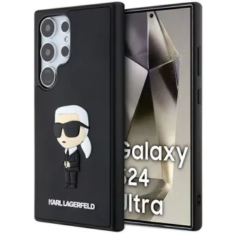   KARL LAGERFELD tok SAMSUNG S24 Ultra KLHCS24L3DRKINK (3D RUBBER IKONIK NFT) fekete
