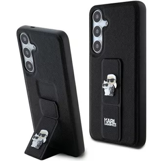   KARL LAGERFELD tok SAMSUNG S24 KLHCS24SGSAKCPK (GRIPSTAND SAFFIANO KC PINS) fekete