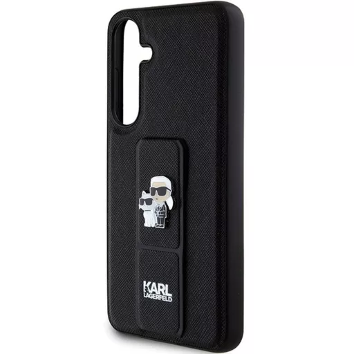KARL LAGERFELD tok SAMSUNG S24 KLHCS24SGSAKCPK (GRIPSTAND SAFFIANO KC PINS) fekete