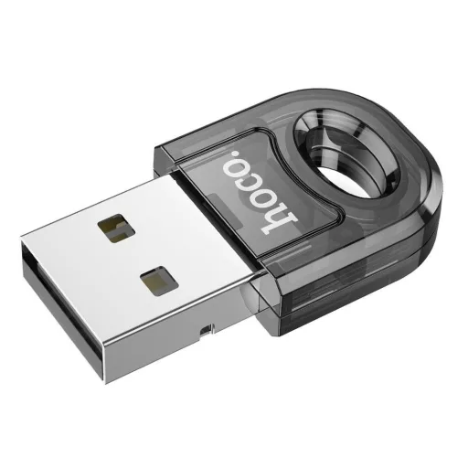 USB-A Bluetooth adapter Hoco UA28 átlátszó fekete