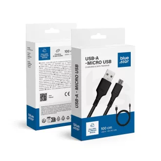   Blue Star USB-A – Micro USB töltőkábel DC-001AM2.0 2A 1 m fekete