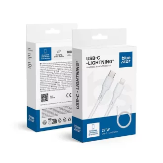   Blue Star USB-C – Lightning töltőkábel DC-001CL2.4 2,4A 27W 1 m fehér