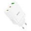Hoco hálózati töltő 2×USB-C + USB-A QC3.0 PD 3A 35W N33 fehér