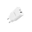 VEGER hálózati töltő USB-A + Type-C PD QC3.0 3A 30W VLS302U fehér