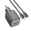 Hoco hálózati töltő USB-C QC PD 20W + USB-C – Lightning kábel N40 fekete