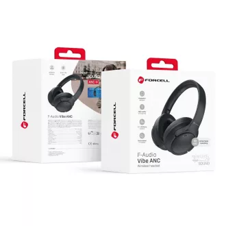   Forcell F-Audio vezeték nélküli fejhallgató TWS Vibe ANC + ENC + TUYA APP fekete