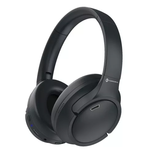 Forcell F-Audio vezeték nélküli fejhallgató TWS Vibe ANC + ENC + TUYA APP fekete