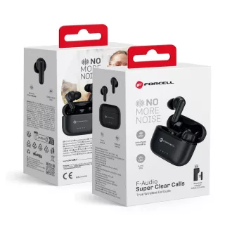   Forcell F-Audio Super Clear Calls ANC + ENC + Dongle vezeték nélküli fülhallgató fekete