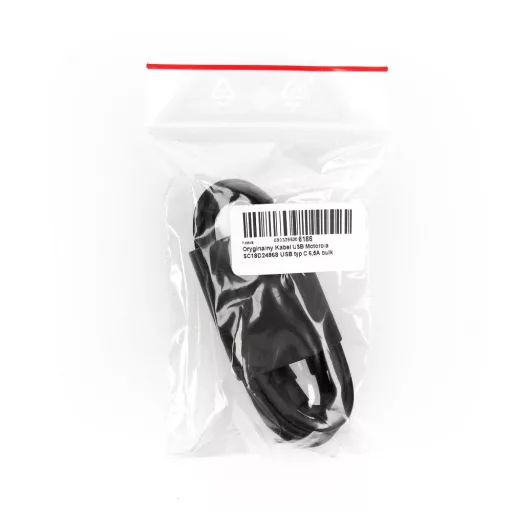 MOTOROLA eredeti USB-C – USB-C töltőkábel 6,5A SC18D24968 1 m fekete