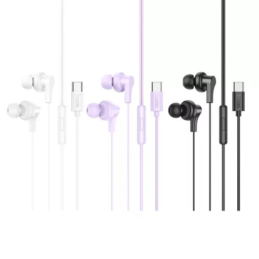 Hoco M114 vezetékes fülhallgató USB-C – fekete
