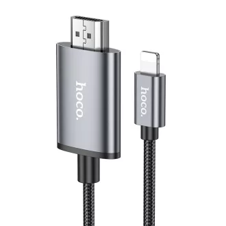 Hoco UA27 Lightning – HDMI kábel 2 m 1080p fém szürke