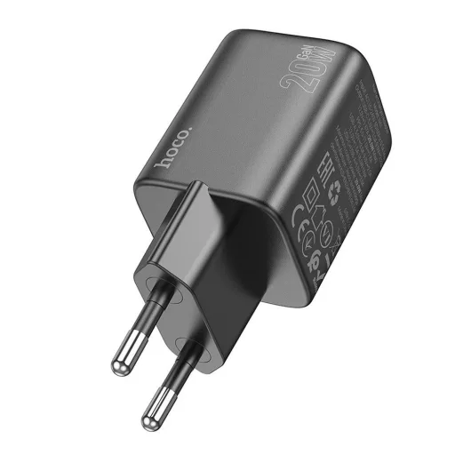 Hoco hálózati töltő USB-A + USB-C QC3.0 PD 3A 20W N41 fekete