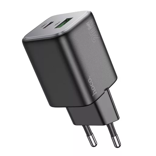 Hoco hálózati töltő USB-A + USB-C QC3.0 PD 3A 20W N41 fekete