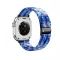 Forcell F-Design FA04 márvány hatású gyanta csatos szíj Apple Watch 38 / 40 / 41 mm kék