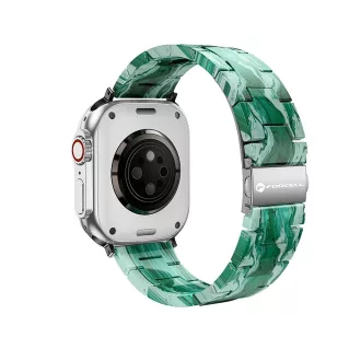   Forcell F-Design FA04 márvány hatású gyanta csatos szíj Apple Watch 38 / 40 / 41 mm zöld