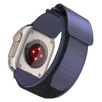   Forcell F-Design FA05 nylon tépőzáras szíj Apple Watch 42 / 44 / 45 / 49 mm kék