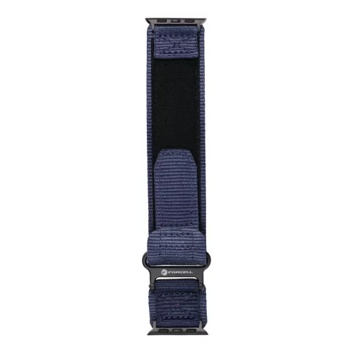 Forcell F-Design FA05 nylon tépőzáras szíj Apple Watch 42 / 44 / 45 / 49 mm kék
