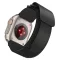 Forcell F-Design FA05 nylon tépőzáras szíj Apple Watch 38 / 40 / 41 mm fekete