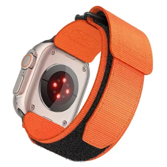   Forcell F-Design FA05 nylon tépőzáras szíj Apple Watch 38 / 40 / 41 mm narancs