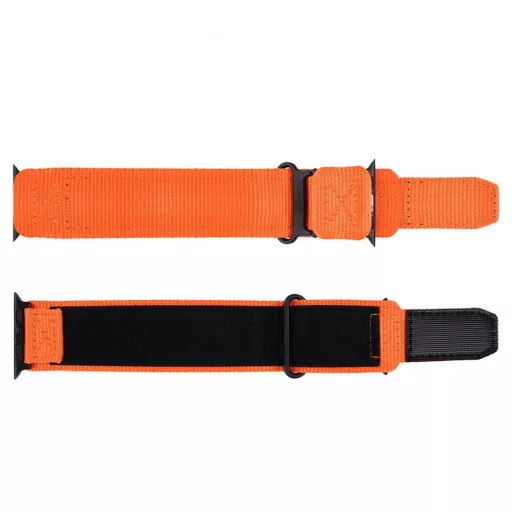Forcell F-Design FA05 nylon tépőzáras szíj Apple Watch 38 / 40 / 41 mm narancs