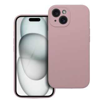 Szilikon tok 2 mm iPhone 15  púderrózsaszín