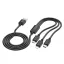 Hoco X74 3 az 1-ben USB-A töltőkábel (Lightning / Micro USB / USB-C) 2A 1 m fekete
