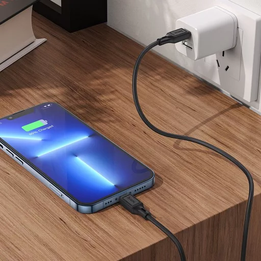 Hoco USB-C – Lightning töltőkábel X90 PD 20W 1 m fekete