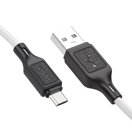 Hoco USB-A – Micro USB töltőkábel X90 2,4A 1 m fehér