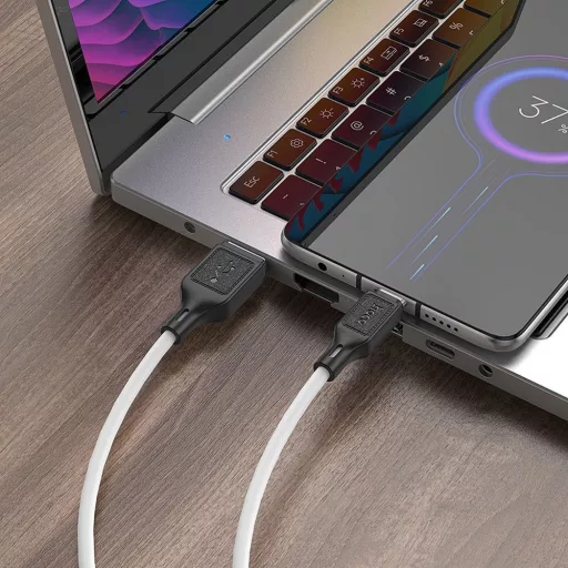 Hoco USB-A – Micro USB töltőkábel X90 2,4A 1 m fehér