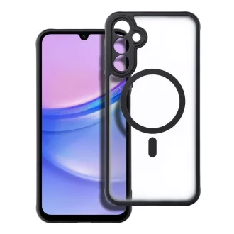   Full Matte Mag Cover tok Samsung A15  Magsafe kompatibilis fekete