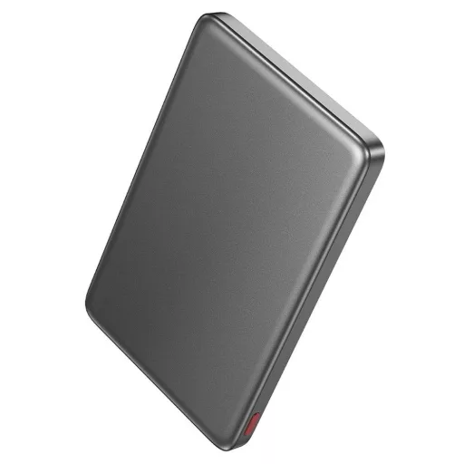 Hoco Q26 MagSafe kompatibilis powerbank 5000 mAh QC PD 2A 20W – metál szürke