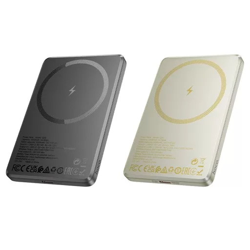 Hoco Q26 MagSafe kompatibilis powerbank 5000 mAh QC PD 2A 20W – metál szürke