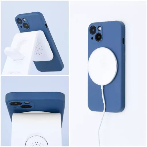 SILICONE MAG COVER Magsafe kompatibilis tok iPhone 16 kék