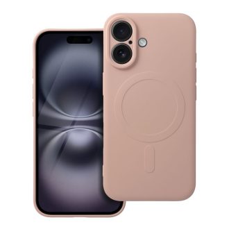   SILICONE MAG COVER tok Magsafe kompatibilis for iPhone 16 rózsaszín