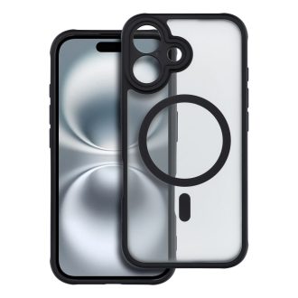   Full Matte Mag Cover tok iPhone 16  Magsafe kompatibilis fekete