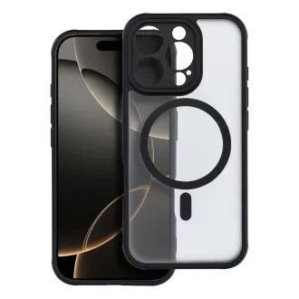   Full Matte Mag Cover tok iPhone 16 PRO  Magsafe kompatibilis fekete
