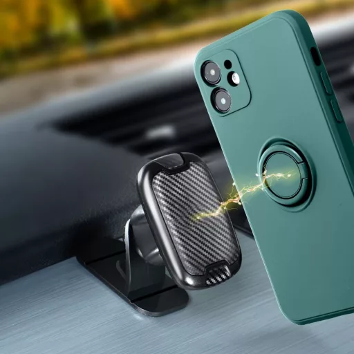 Silicone Ring tok iPhone 16  zöld