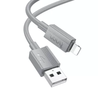 Hoco USB-A – Lightning töltőkábel X107 2,4A 1 m szürke