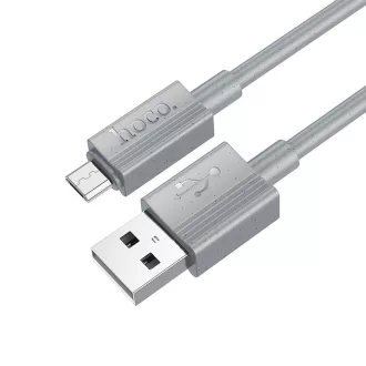 Hoco USB-A – Micro USB töltőkábel X107 2,4A 1 m szürke